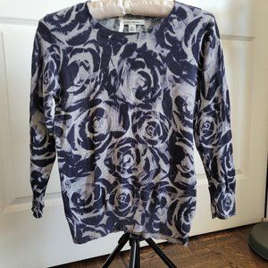 Lightweight soft cotton sweater Grey Black